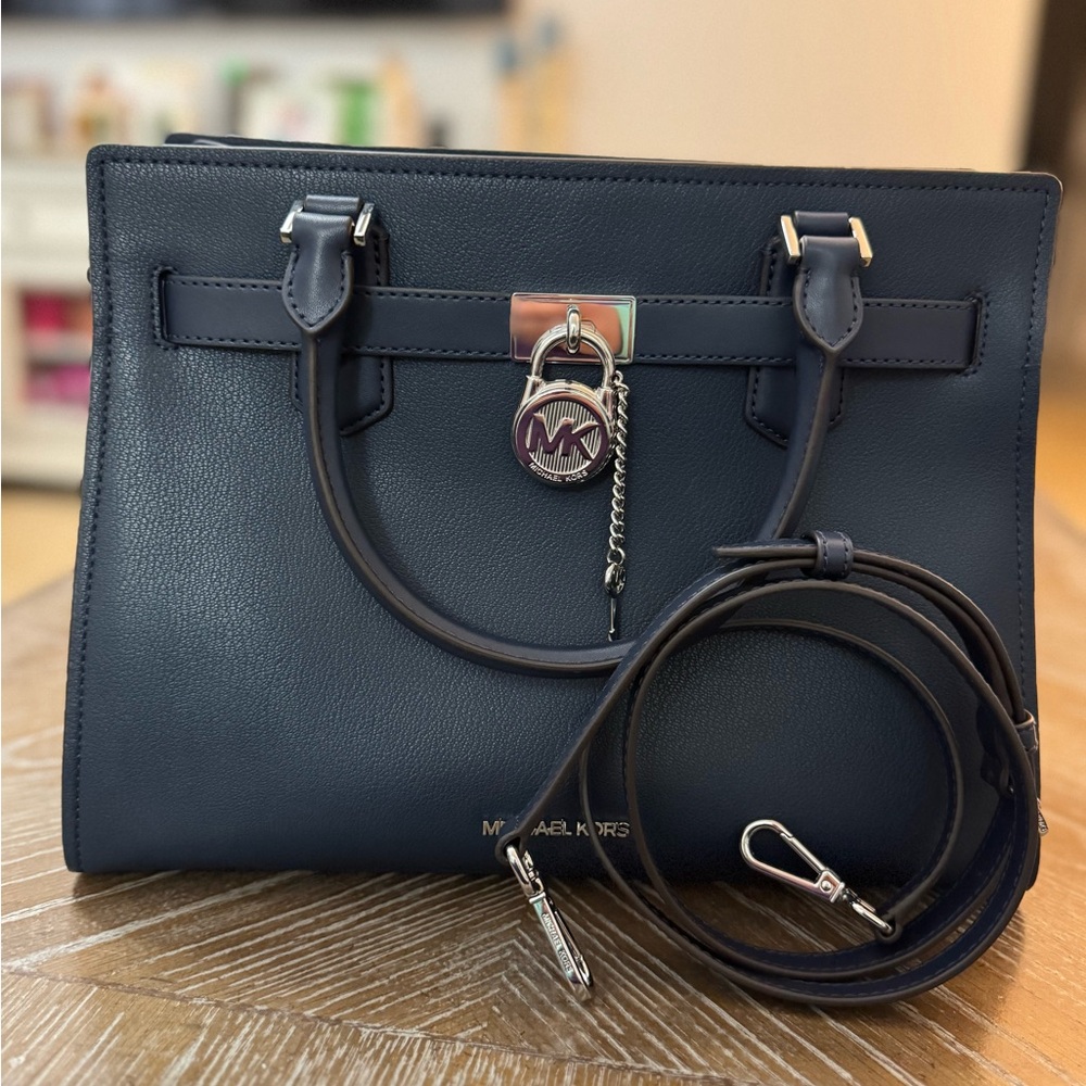 Michael Kors Dark Blue Hamilton Bag